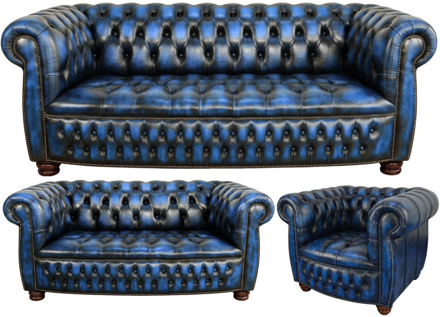The Balmoral Chesterfield 3 Piece Suite