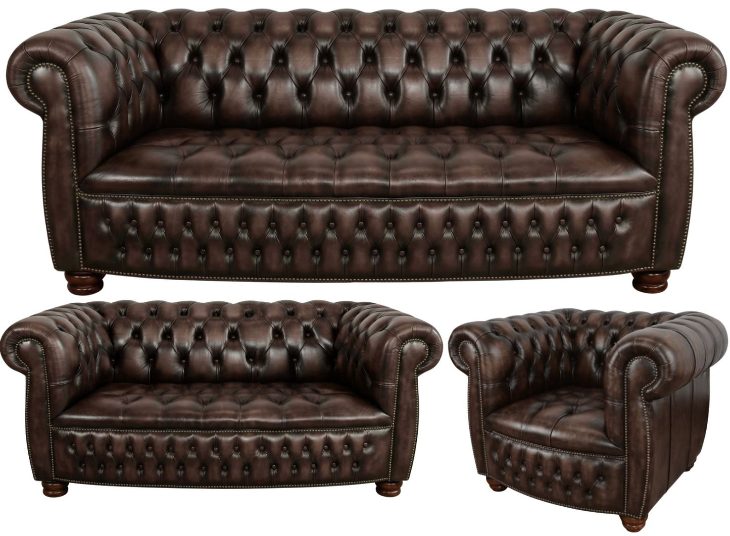 The Balmoral Chesterfield 3 Piece Suite