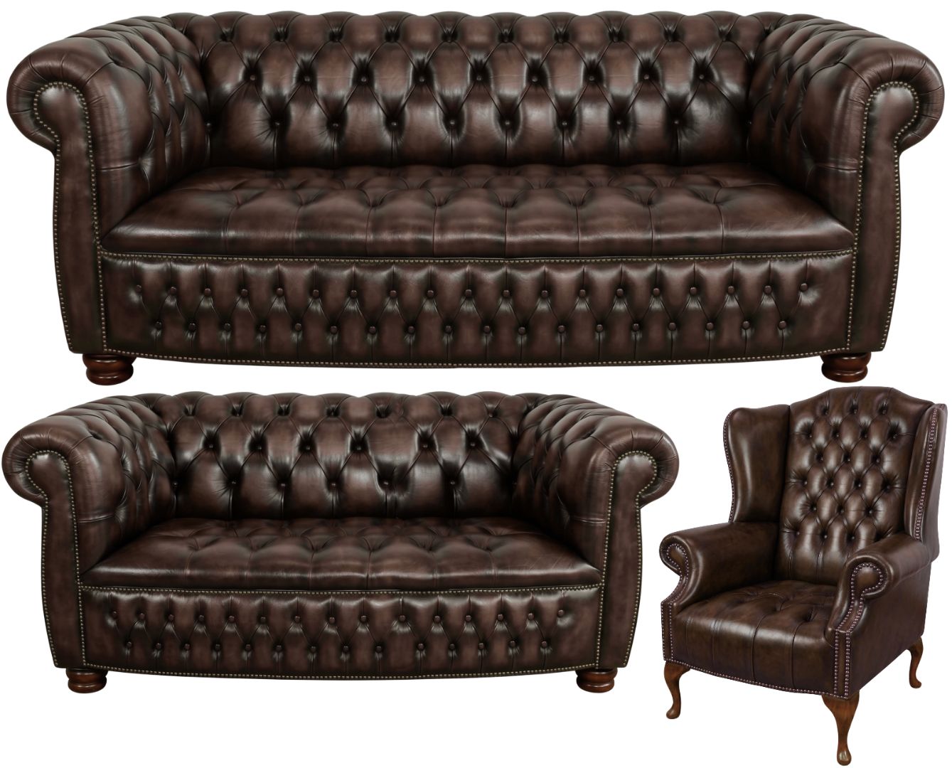 The Balmoral Chesterfield 3 Piece Suite