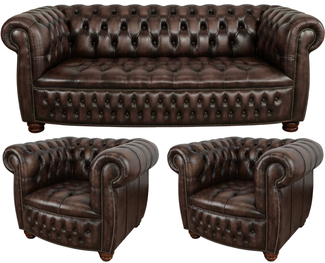 The Balmoral Chesterfield 3 Piece Suite