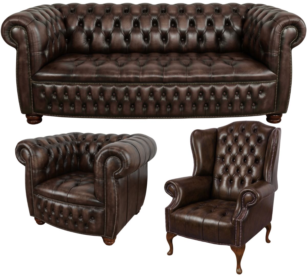 The Balmoral Chesterfield 3 Piece Suite