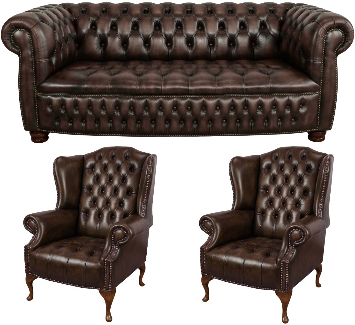 The Balmoral Chesterfield 3 Piece Suite