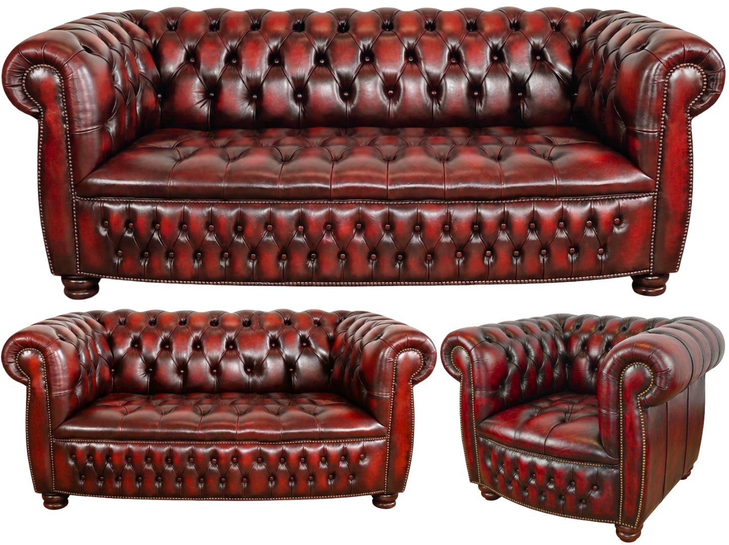 The Balmoral Chesterfield 3 Piece Suite