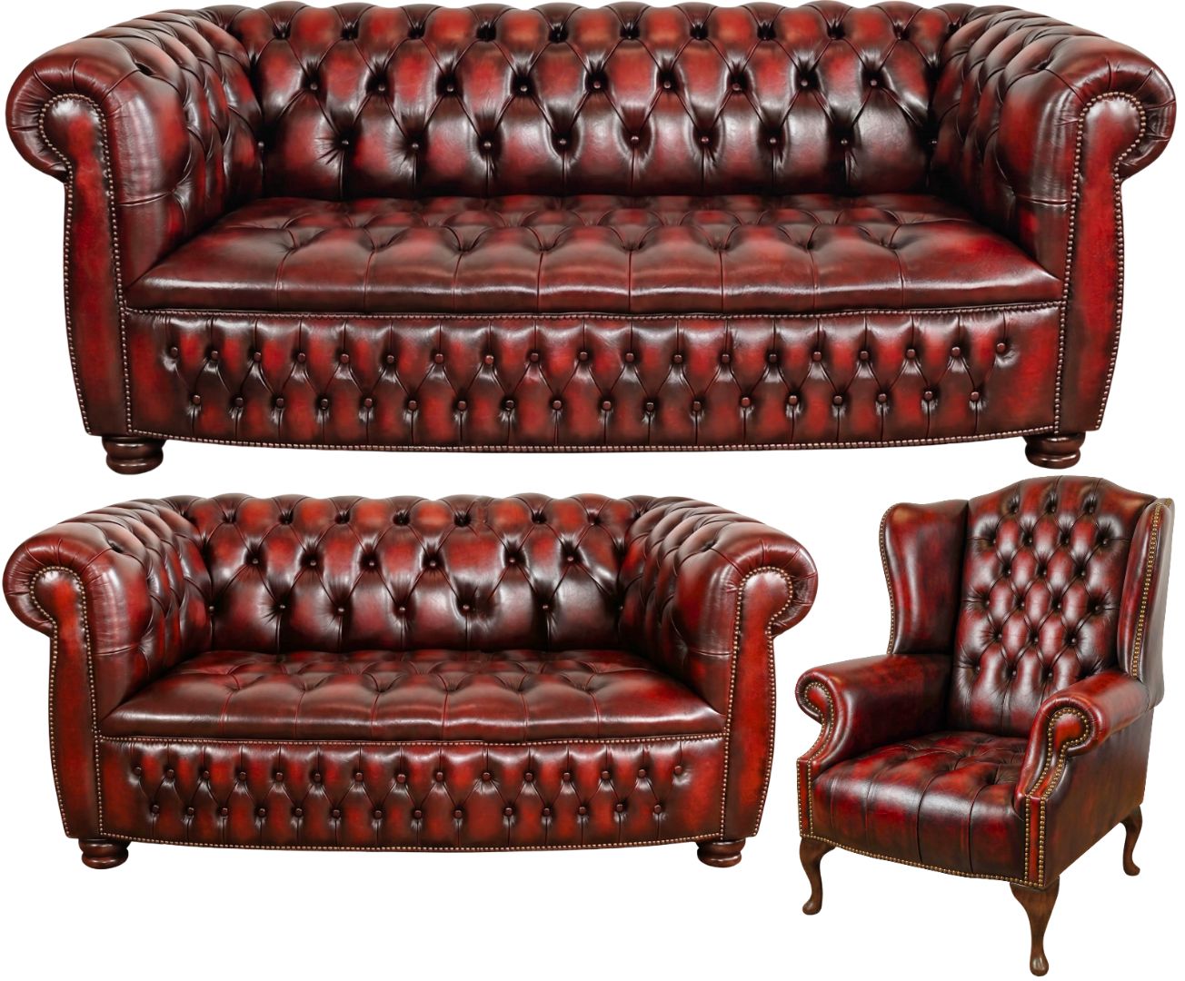 The Balmoral Chesterfield 3 Piece Suite