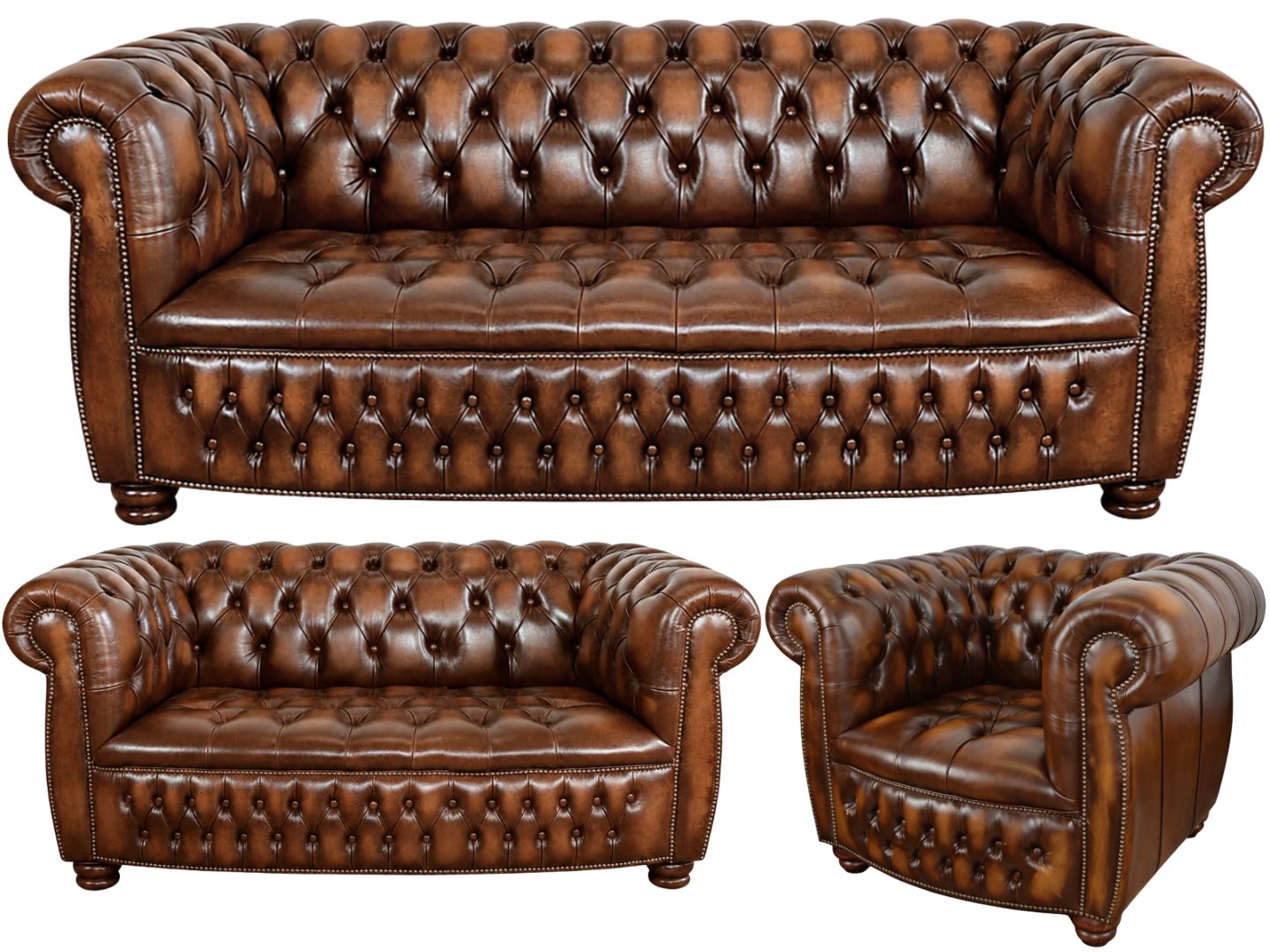 The Balmoral Chesterfield 3 Piece Suite