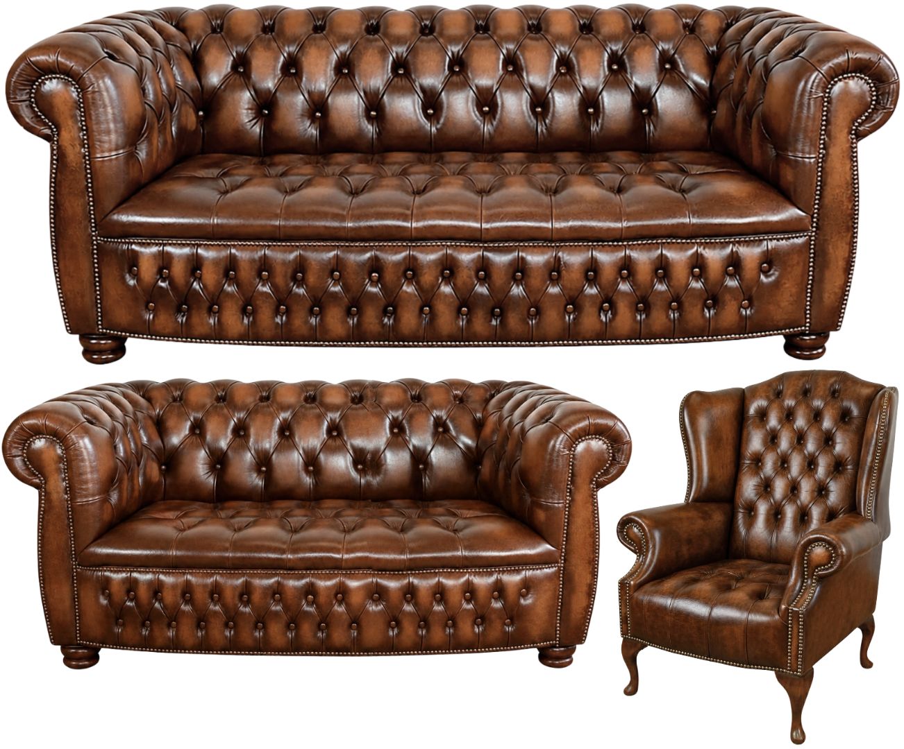 The Balmoral Chesterfield 3 Piece Suite