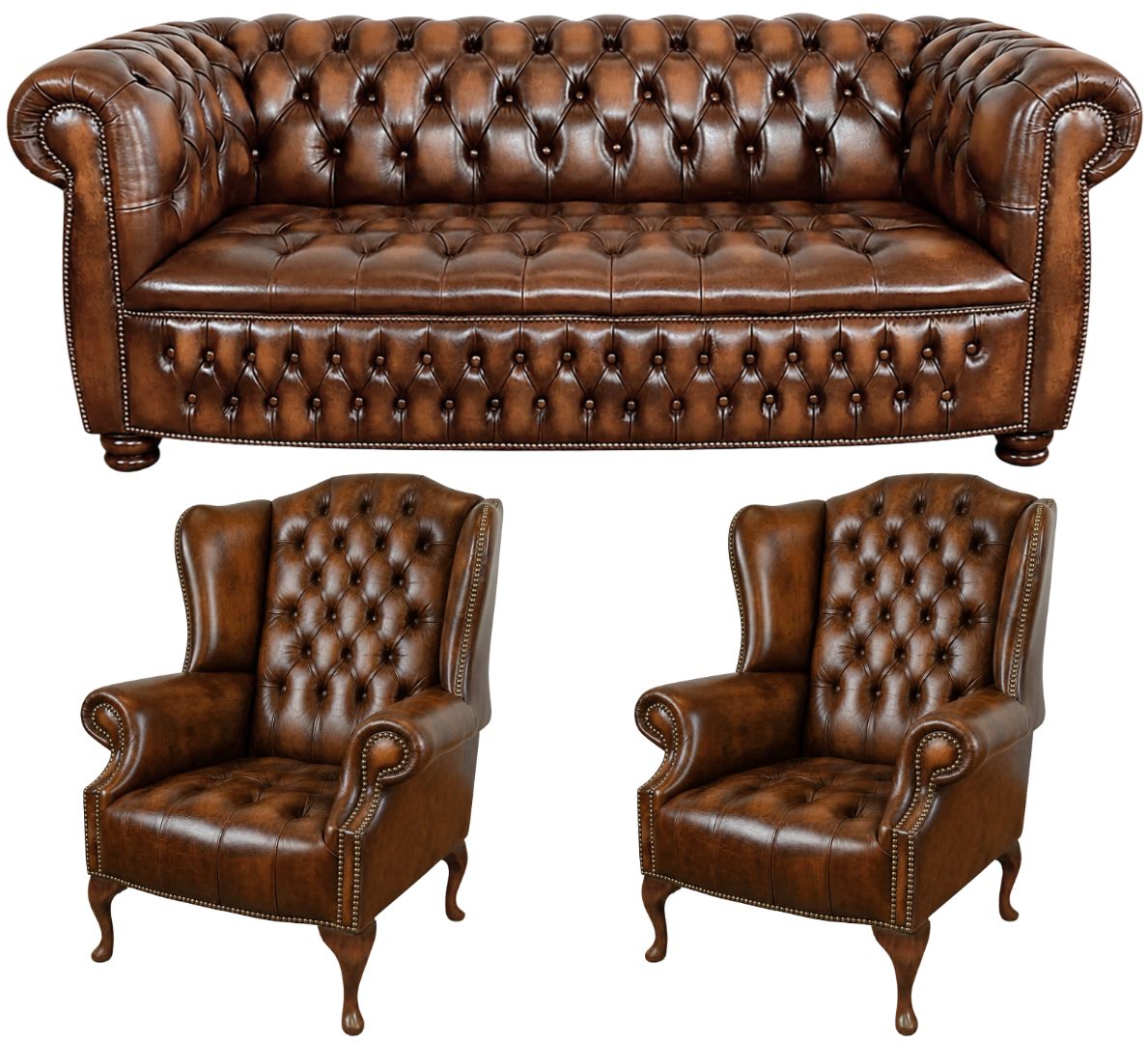 The Balmoral Chesterfield 3 Piece Suite