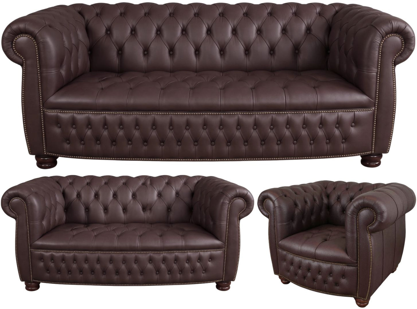 The Balmoral Chesterfield 3 Piece Suite