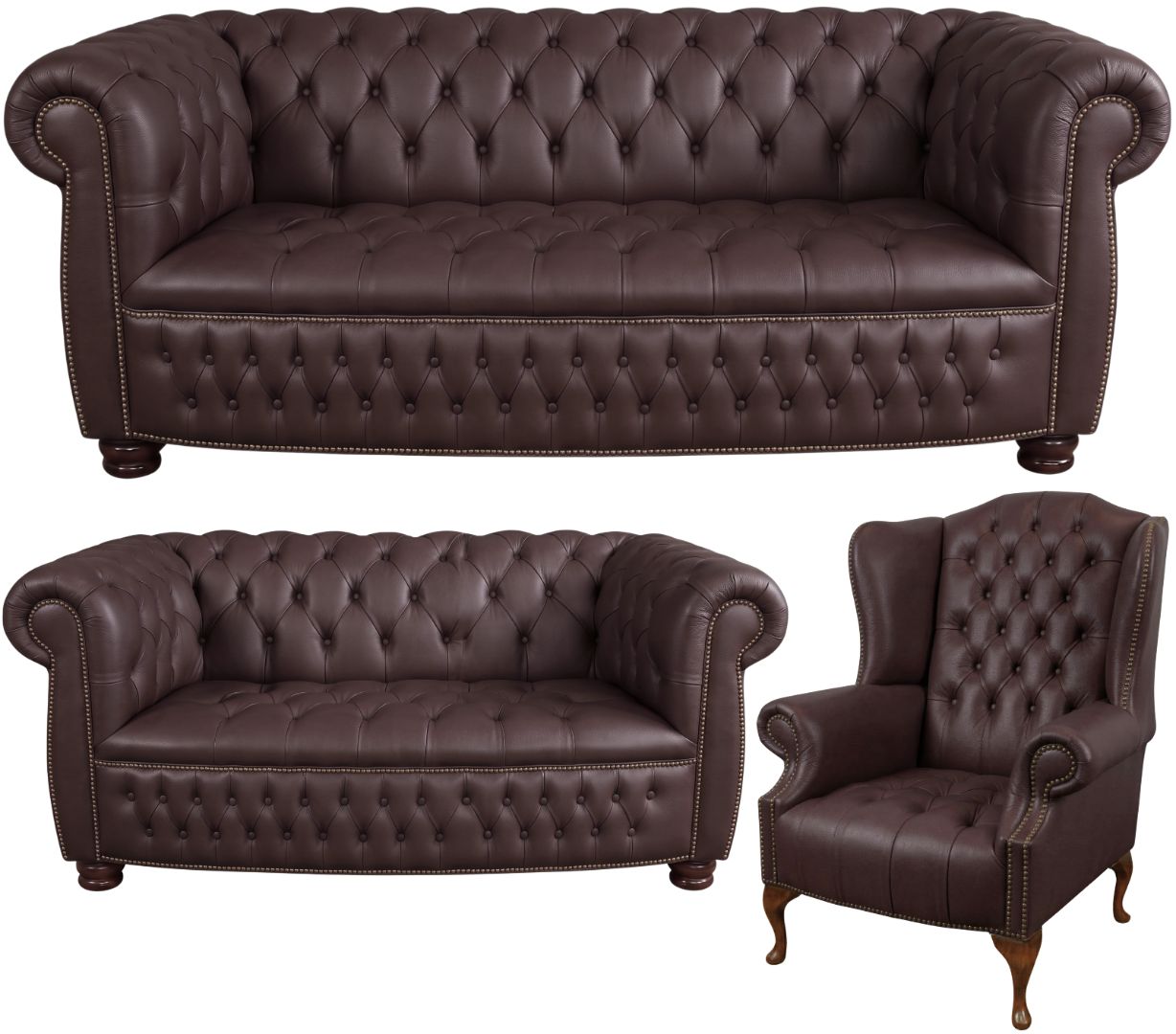 The Balmoral Chesterfield 3 Piece Suite