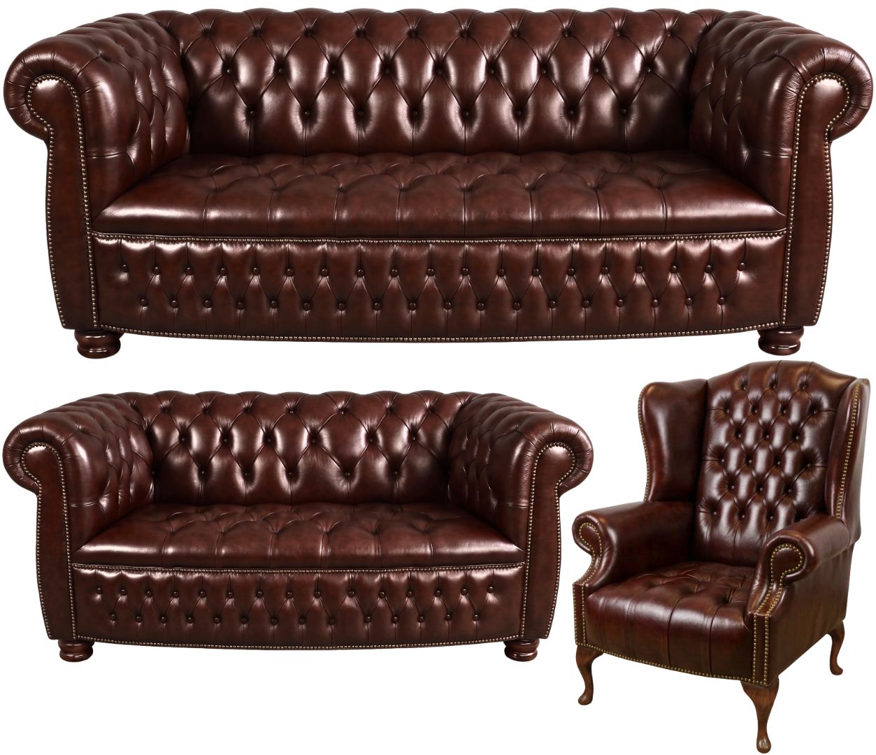 The Balmoral Chesterfield 3 Piece Suite