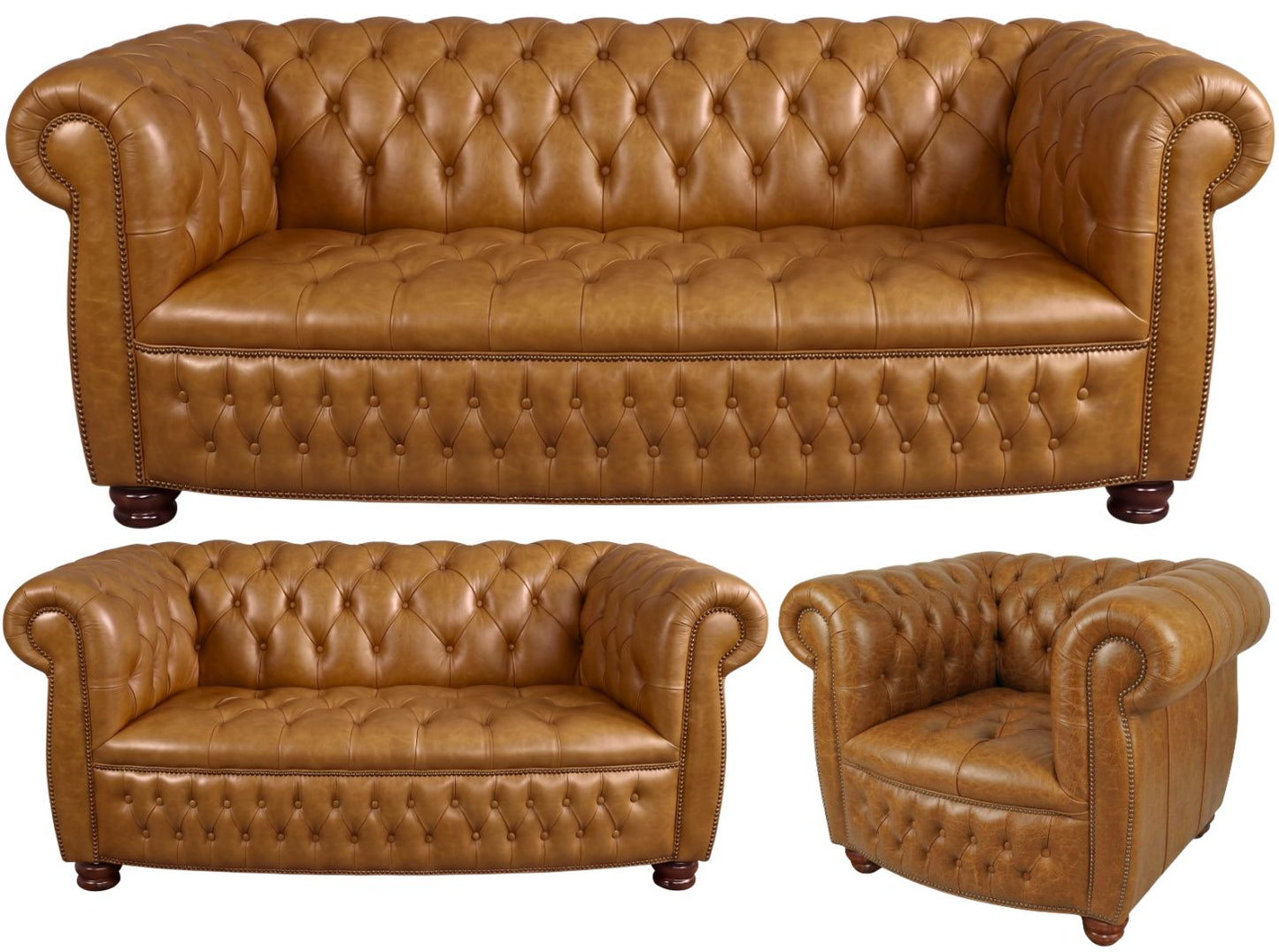 The Balmoral Chesterfield 3 Piece Suite