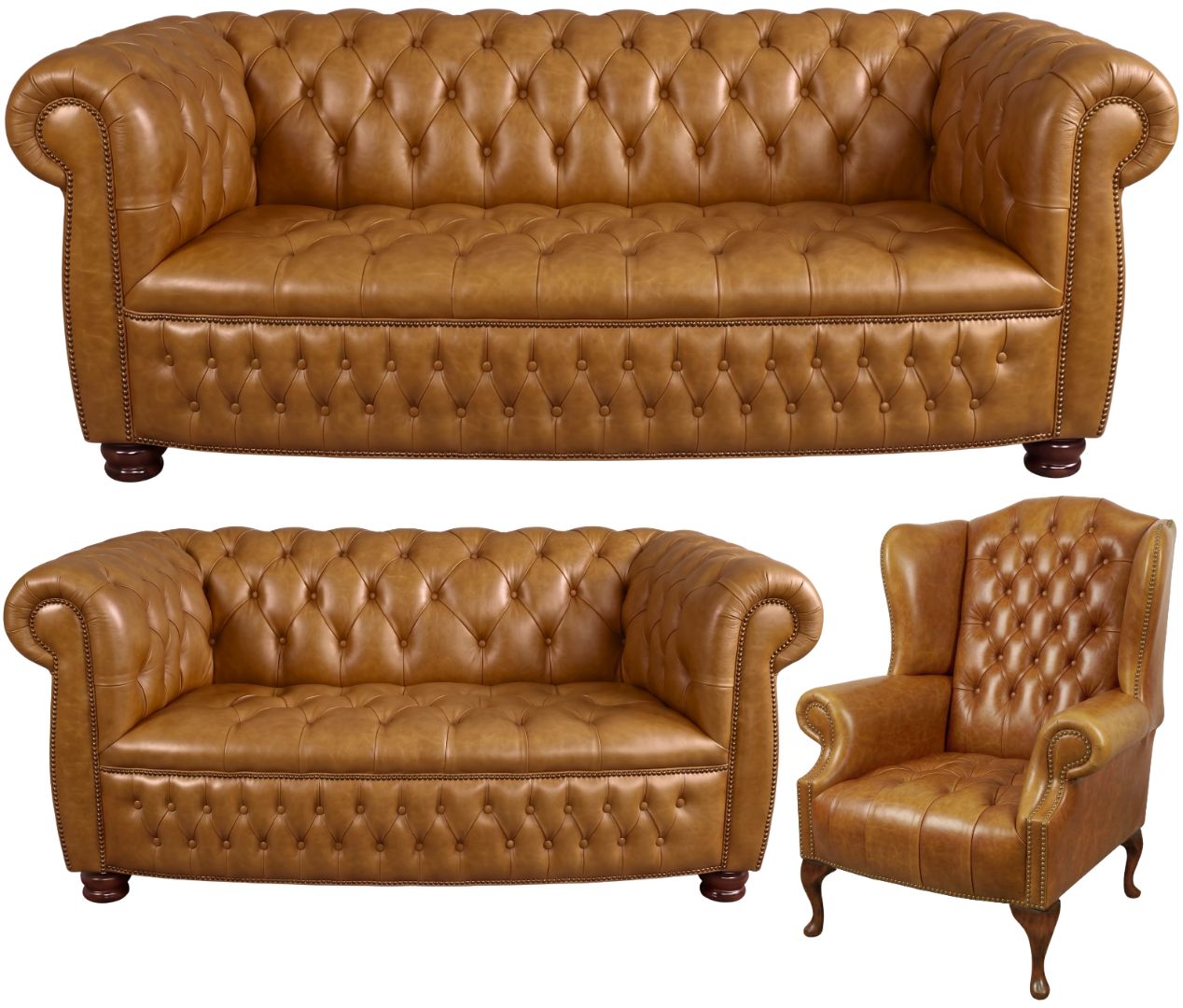 The Balmoral Chesterfield 3 Piece Suite