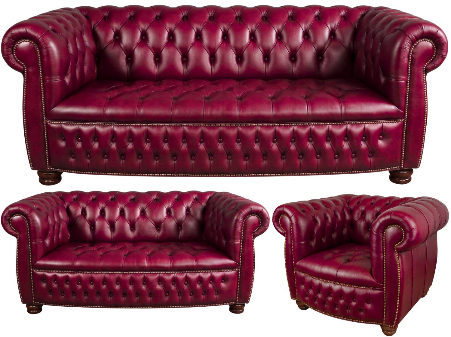 The Balmoral Chesterfield 3 Piece Suite