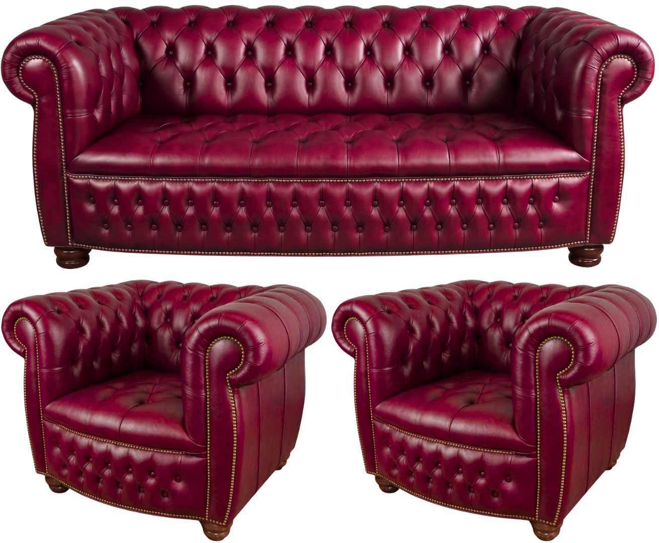 The Balmoral Chesterfield 3 Piece Suite