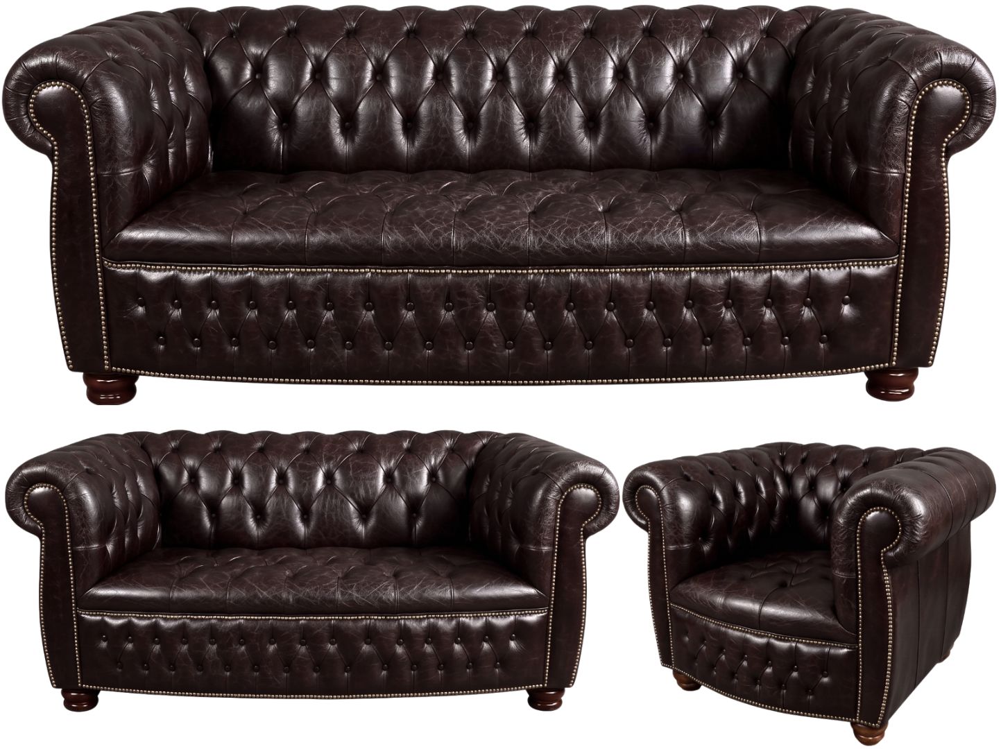 The Balmoral Chesterfield 3 Piece Suite