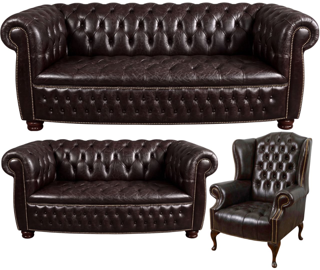 The Balmoral Chesterfield 3 Piece Suite