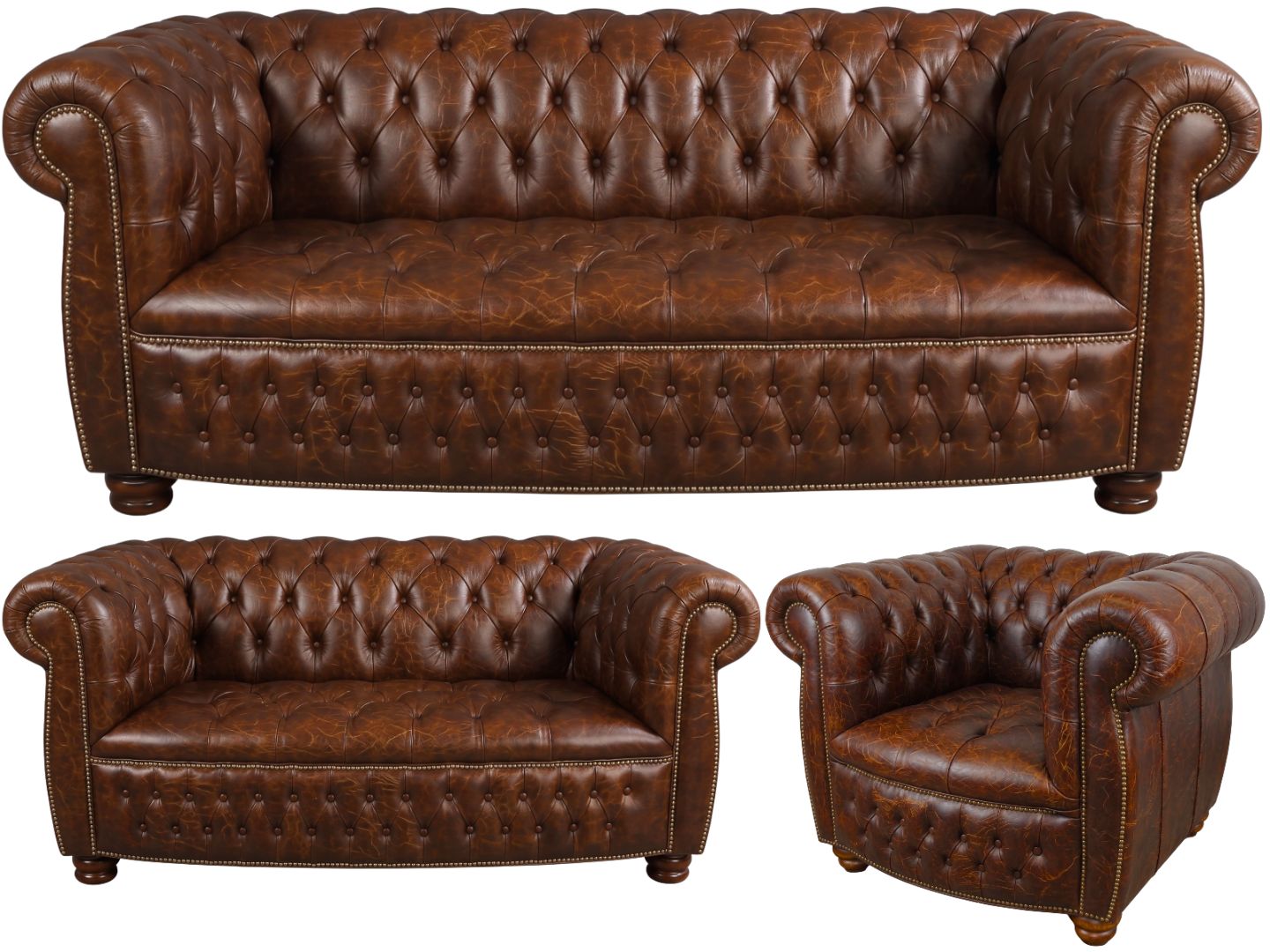The Balmoral Chesterfield 3 Piece Suite