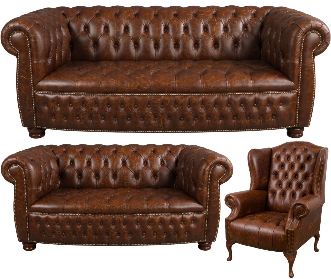 The Balmoral Chesterfield 3 Piece Suite