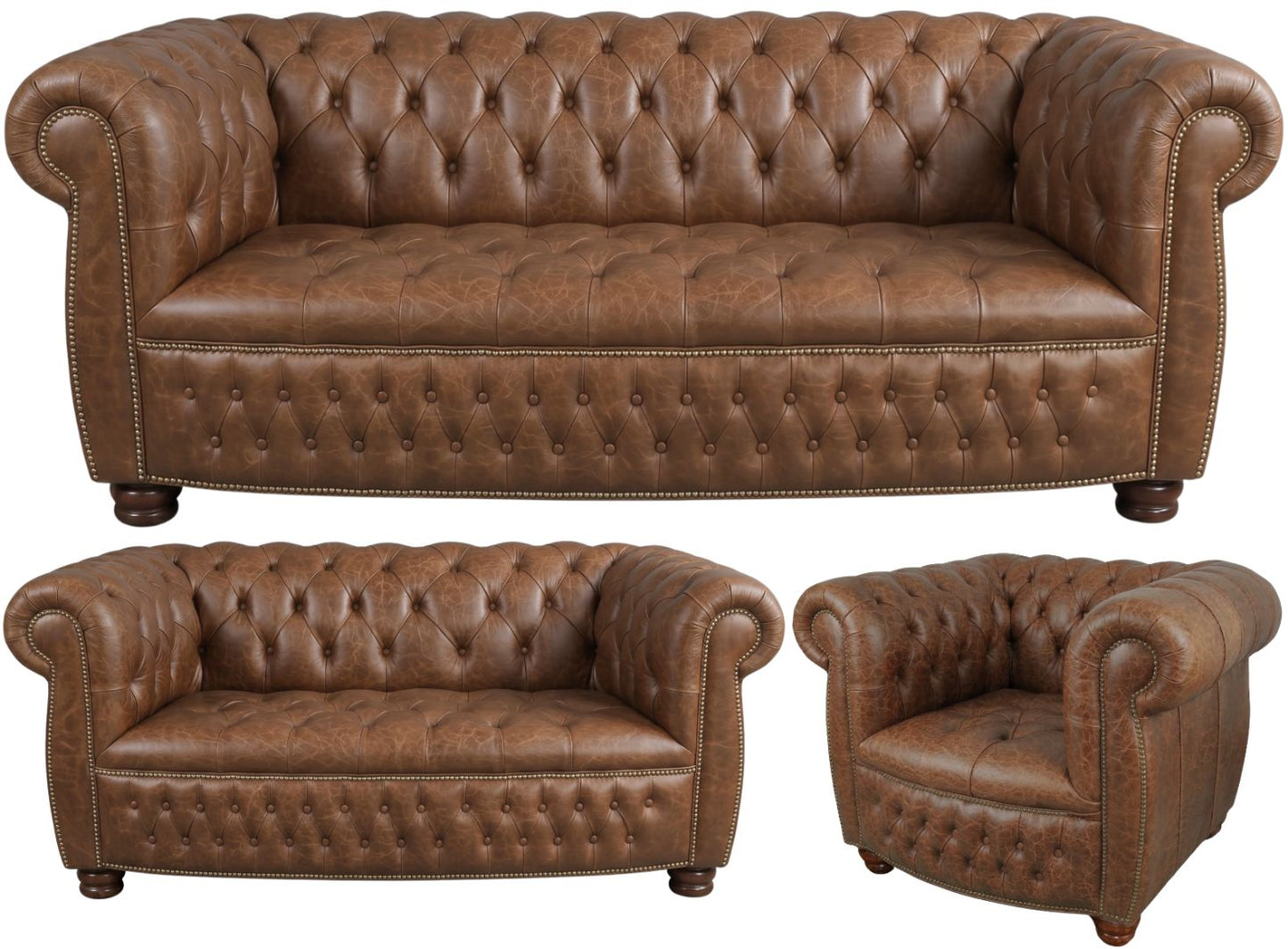 The Balmoral Chesterfield 3 Piece Suite