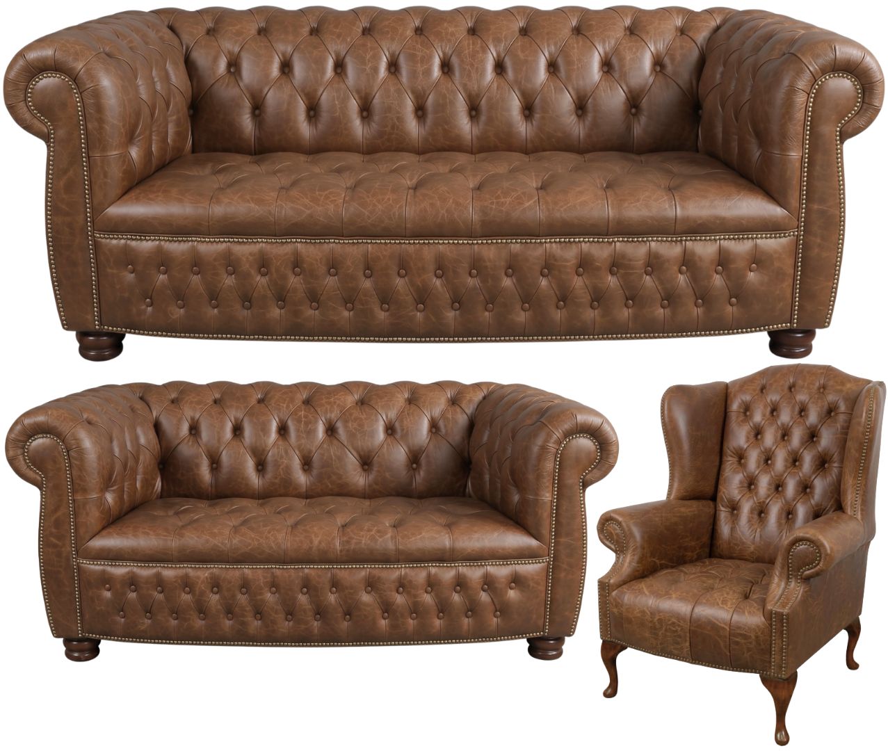 The Balmoral Chesterfield 3 Piece Suite