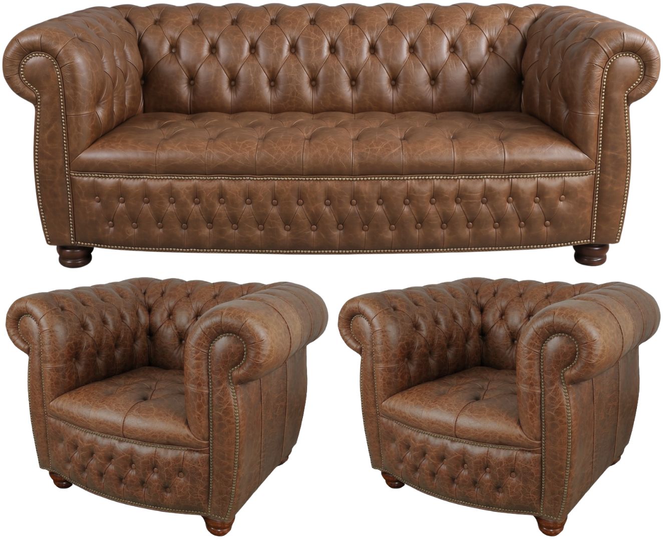 The Balmoral Chesterfield 3 Piece Suite