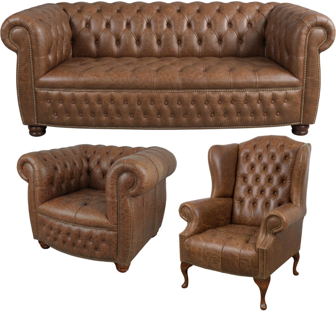 The Balmoral Chesterfield 3 Piece Suite