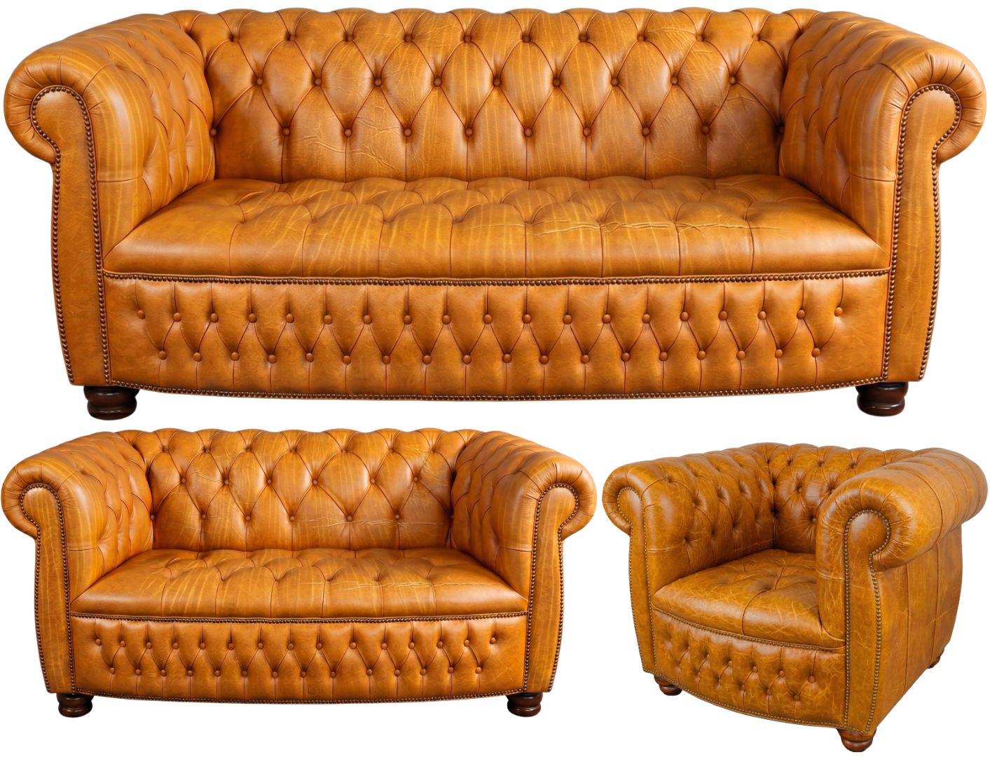 The Balmoral Chesterfield 3 Piece Suite
