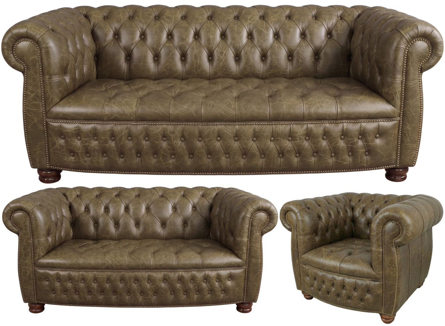 The Balmoral Chesterfield 3 Piece Suite