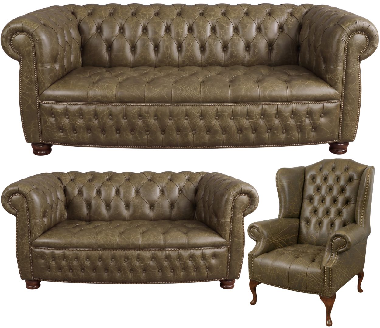 The Balmoral Chesterfield 3 Piece Suite