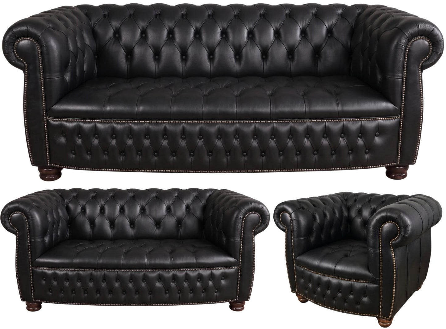 The Balmoral Chesterfield 3 Piece Suite