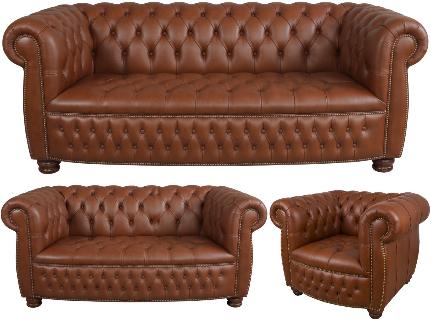 The Balmoral Chesterfield 3 Piece Suite