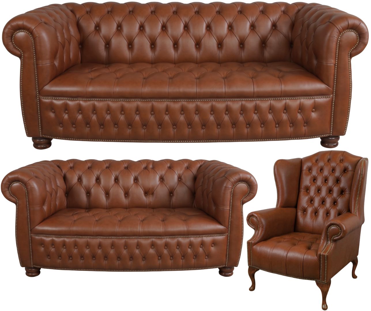 The Balmoral Chesterfield 3 Piece Suite