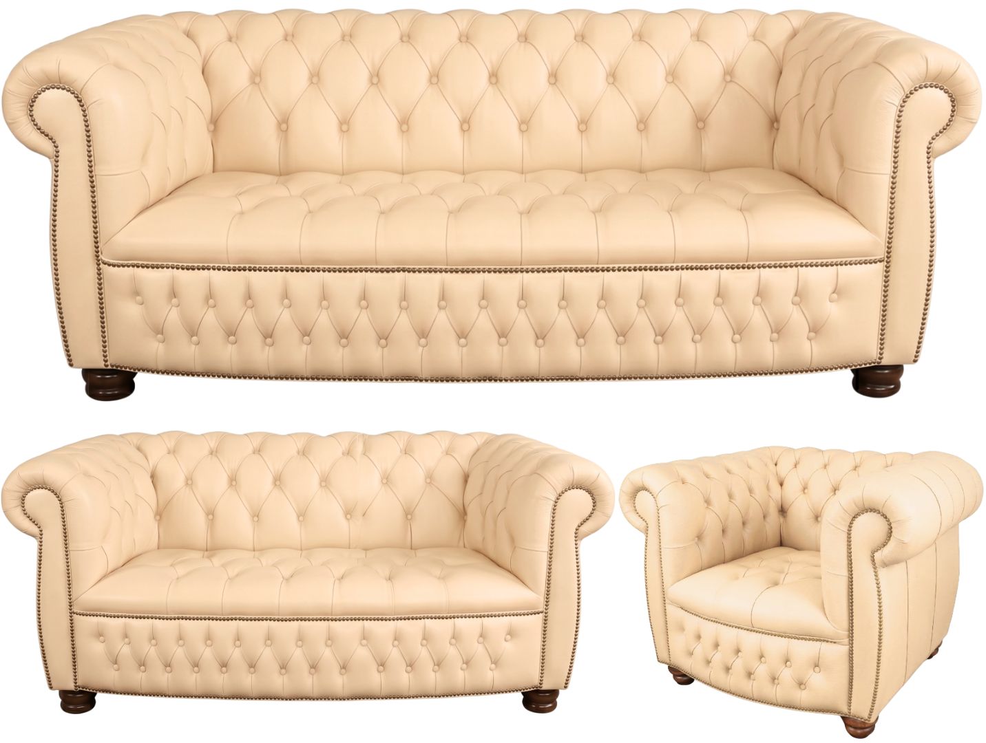 The Balmoral Chesterfield 3 Piece Suite