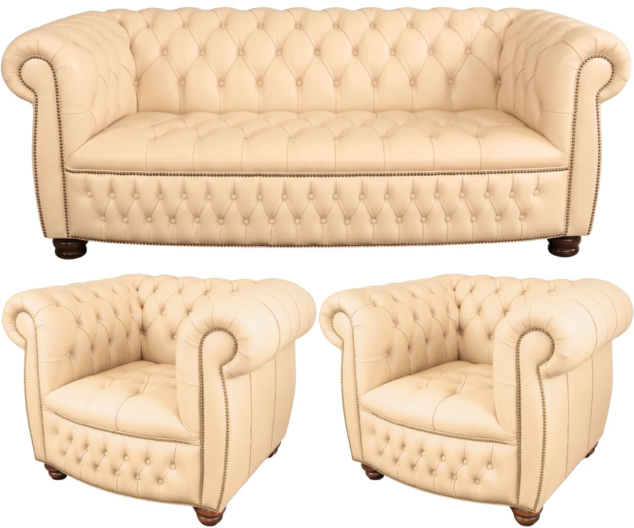 The Balmoral Chesterfield 3 Piece Suite