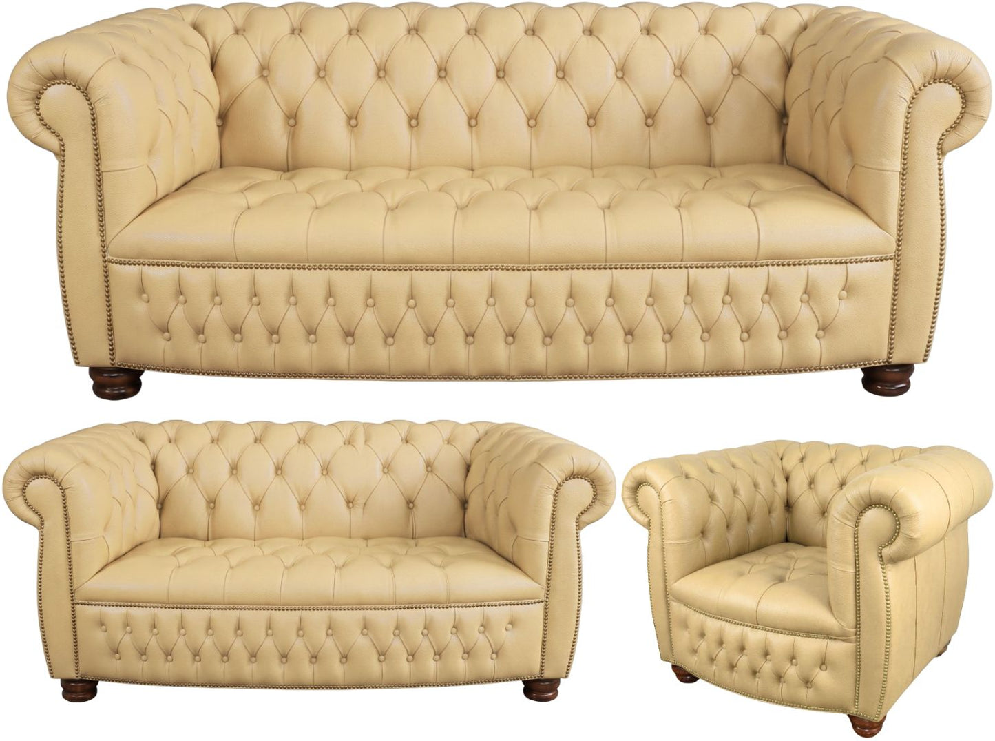 The Balmoral Chesterfield 3 Piece Suite