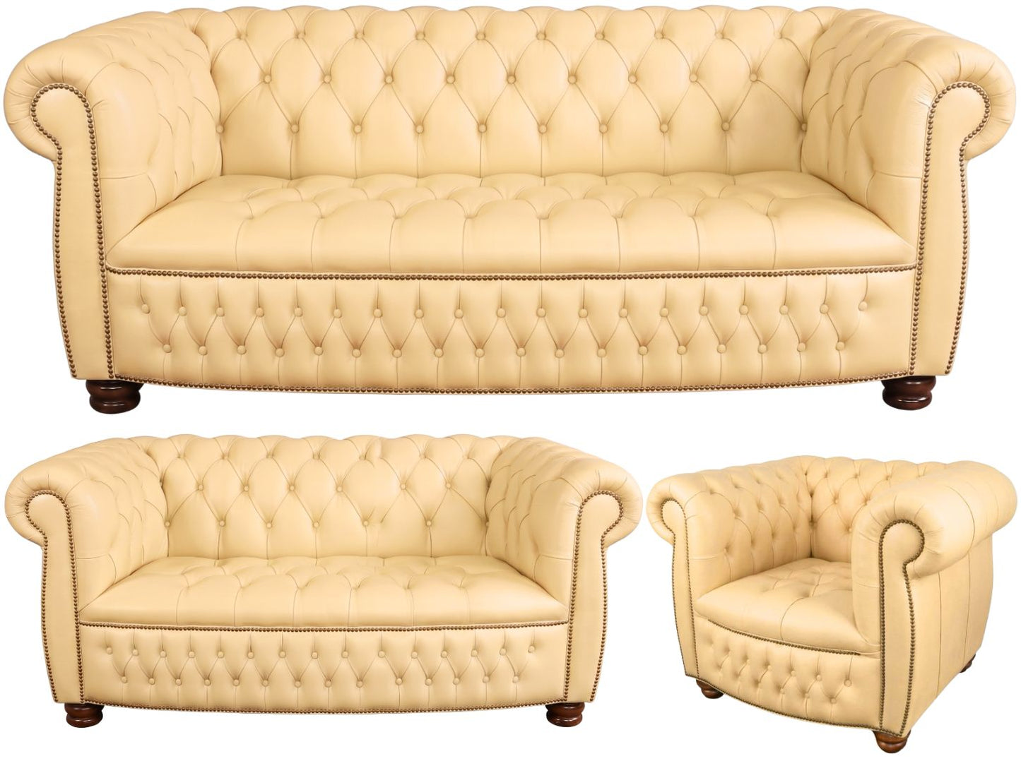 The Balmoral Chesterfield 3 Piece Suite