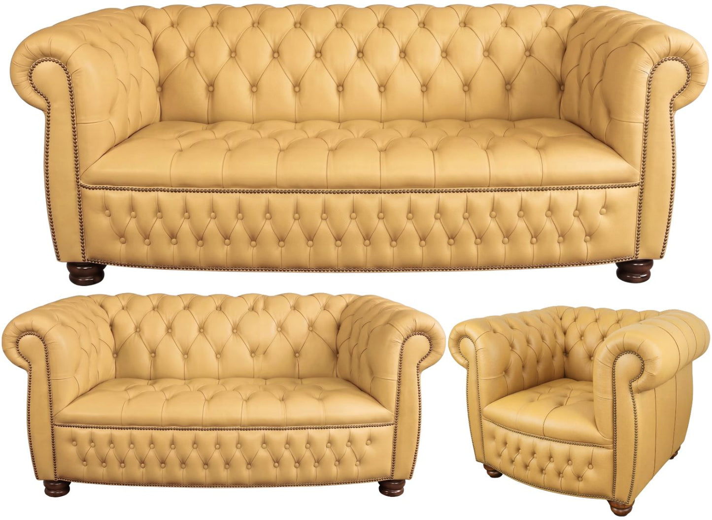 The Balmoral Chesterfield 3 Piece Suite