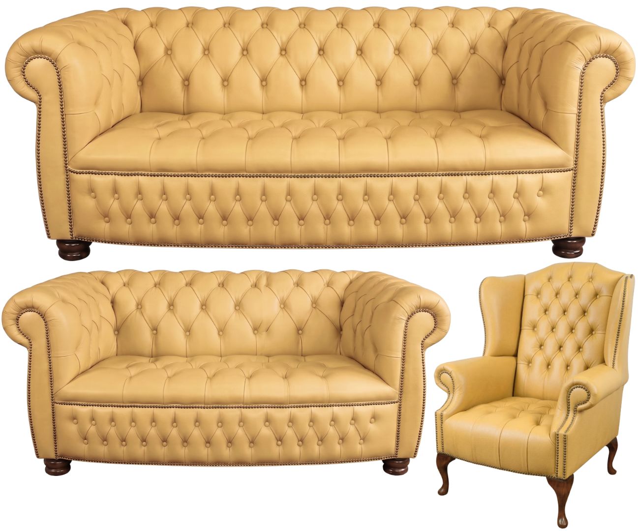 The Balmoral Chesterfield 3 Piece Suite