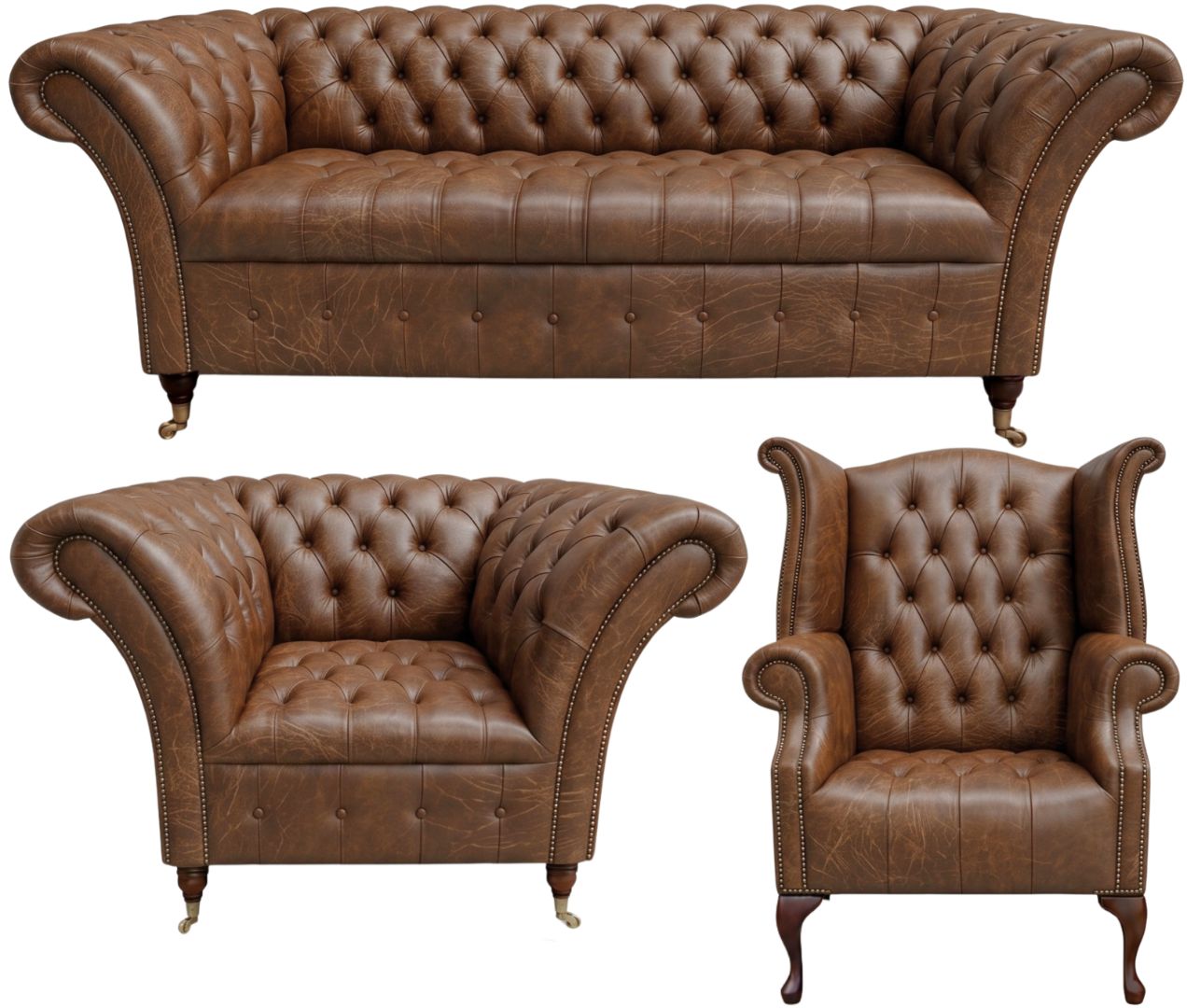 The Buckingham Chesterfield 3 Piece Suite