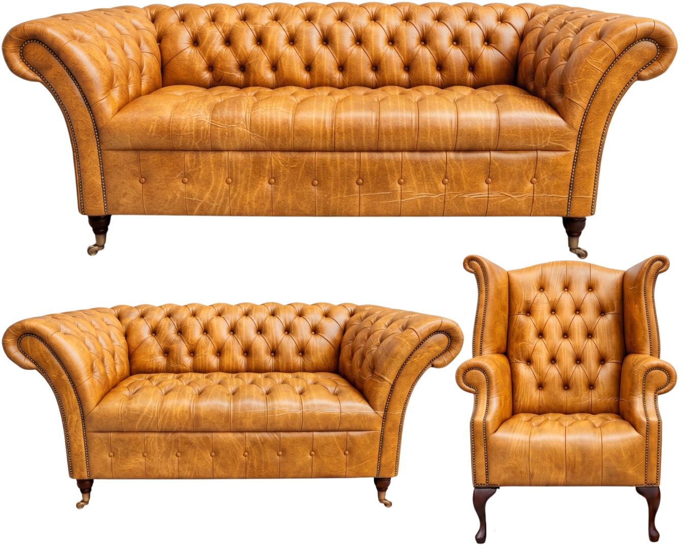 The Buckingham Chesterfield 3 Piece Suite