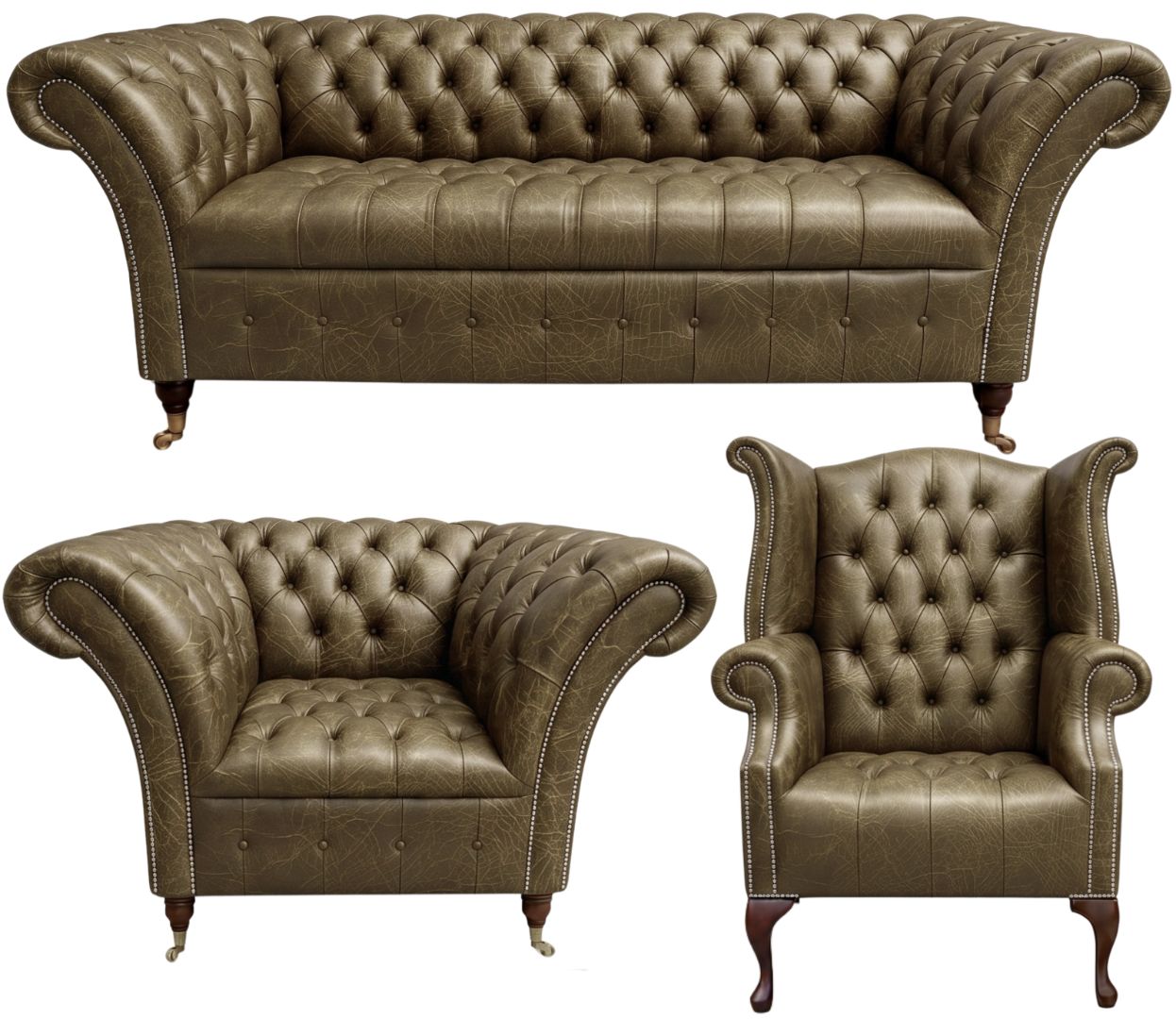 The Buckingham Chesterfield 3 Piece Suite