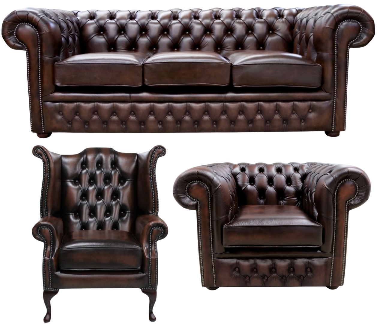 The Durham Chesterfield 3 Piece Suite