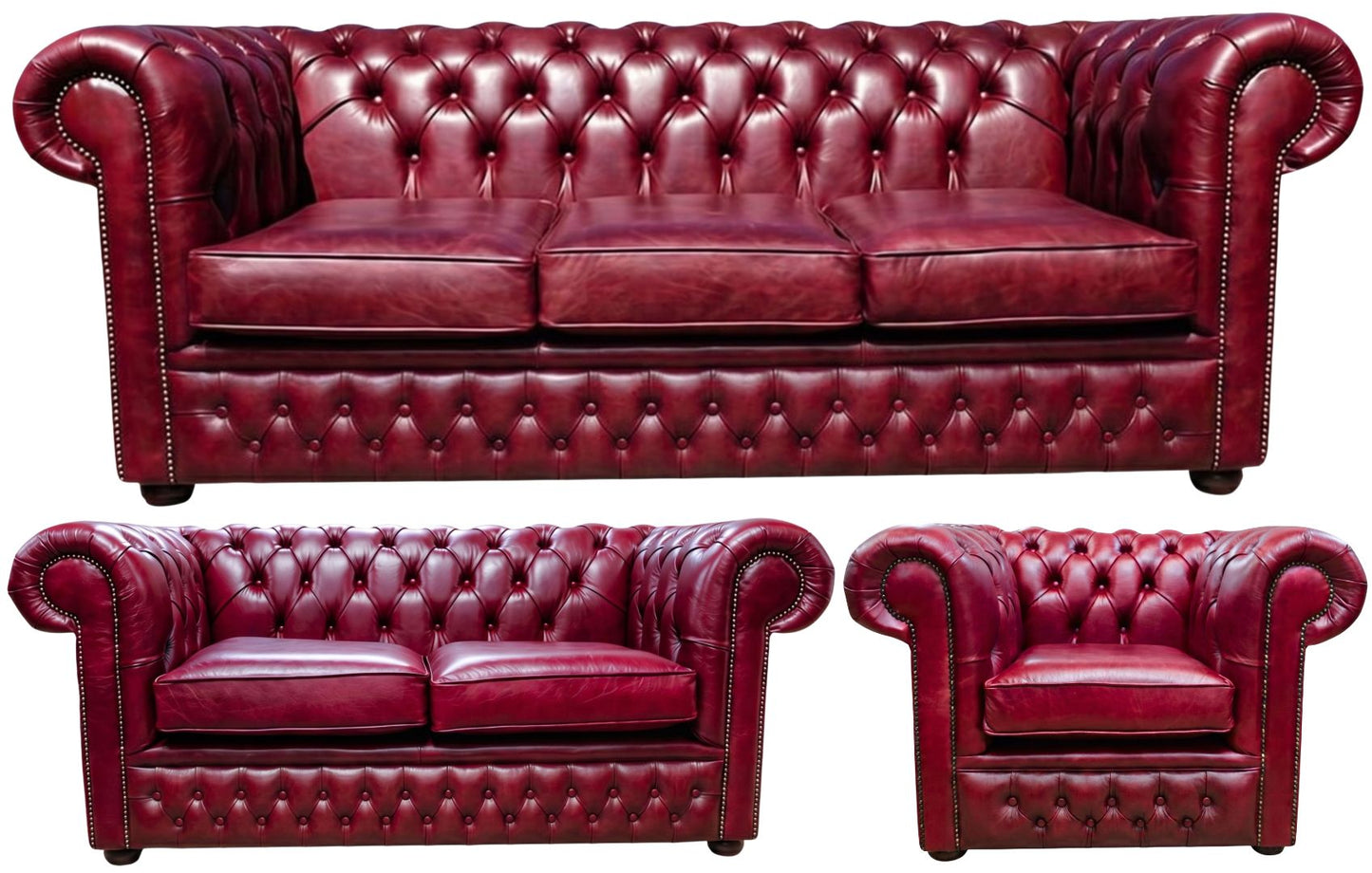 The Durham Chesterfield 3 Piece Suite