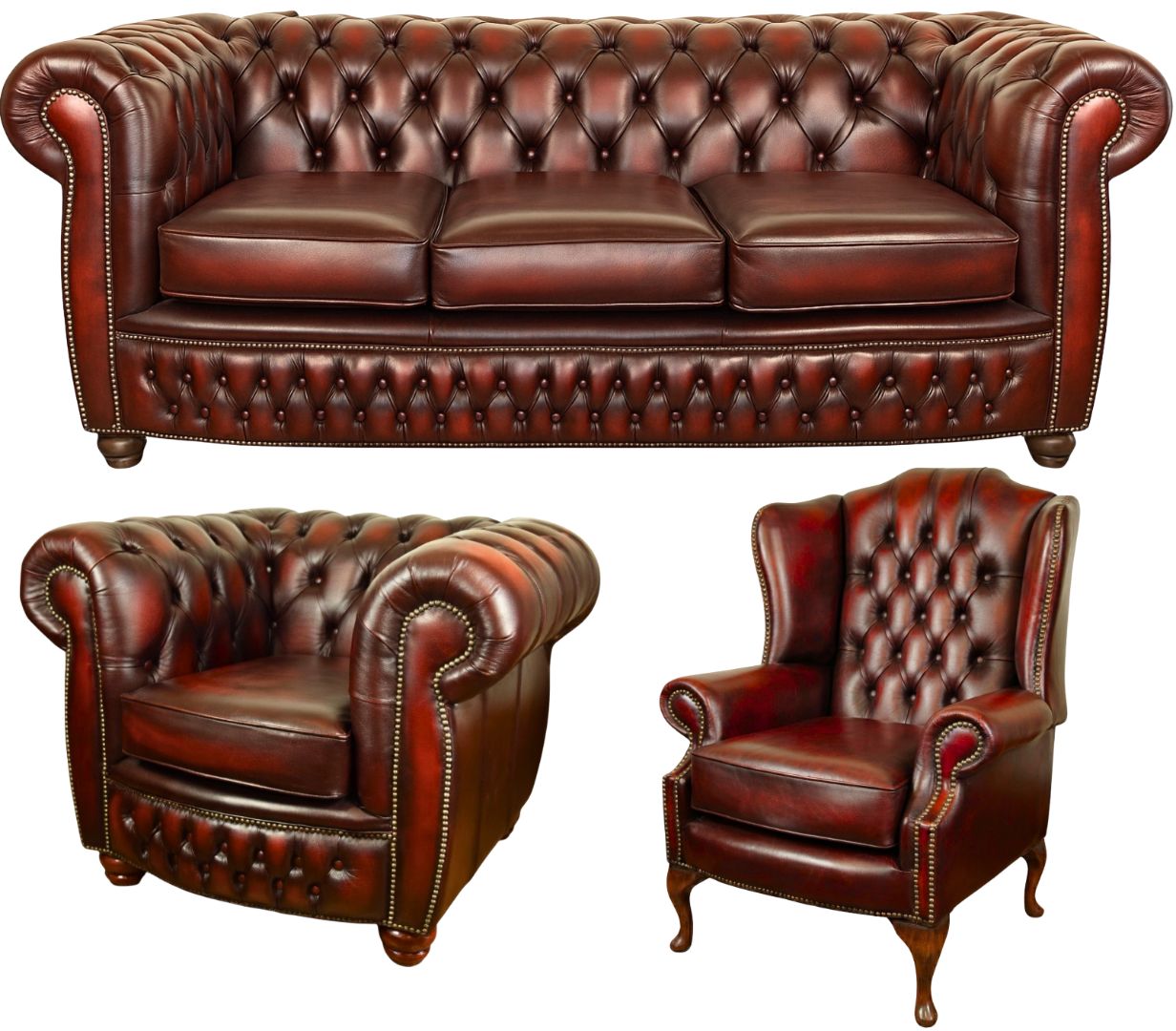 The Chamberlain Chesterfield 3 Piece Suite