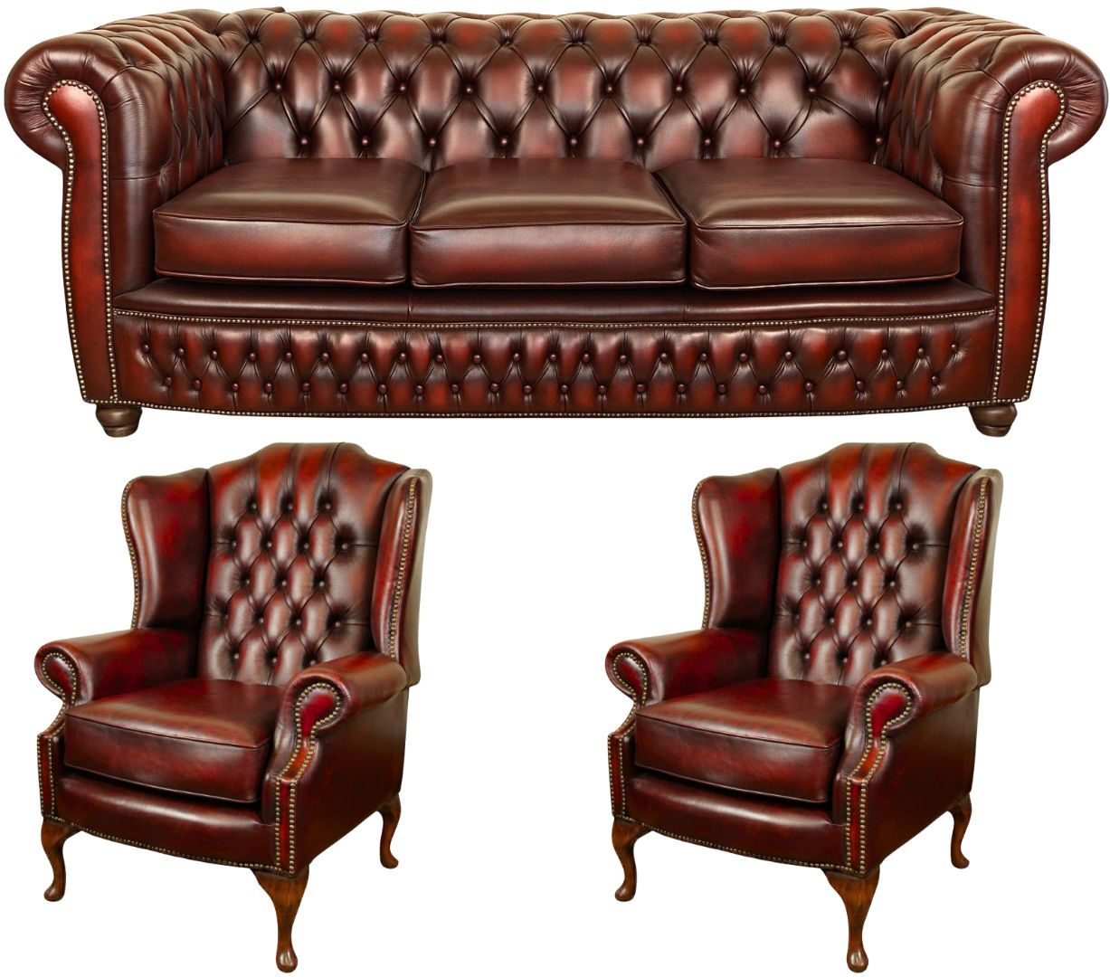 The Chamberlain Chesterfield 3 Piece Suite