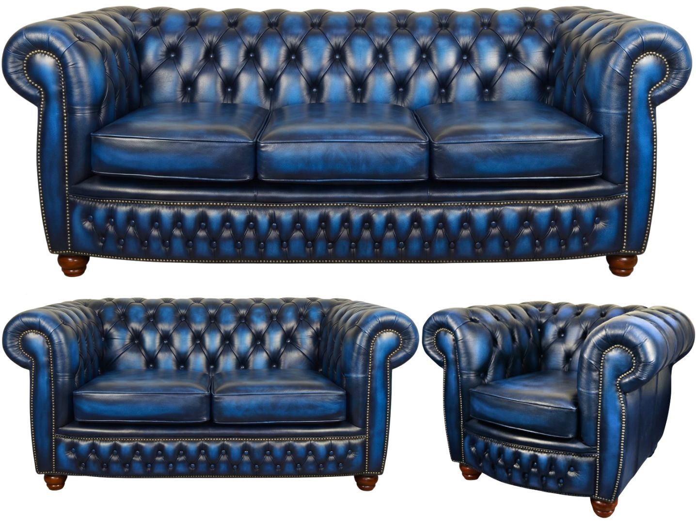 The Chamberlain Chesterfield 3 Piece Suite