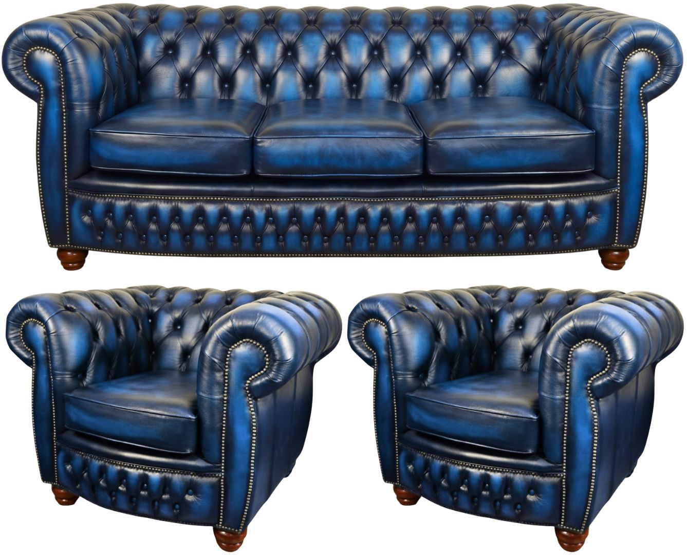 The Chamberlain Chesterfield 3 Piece Suite