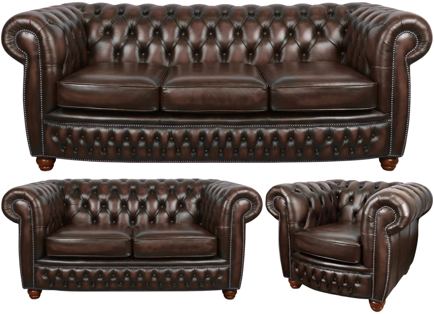 The Chamberlain Chesterfield 3 Piece Suite