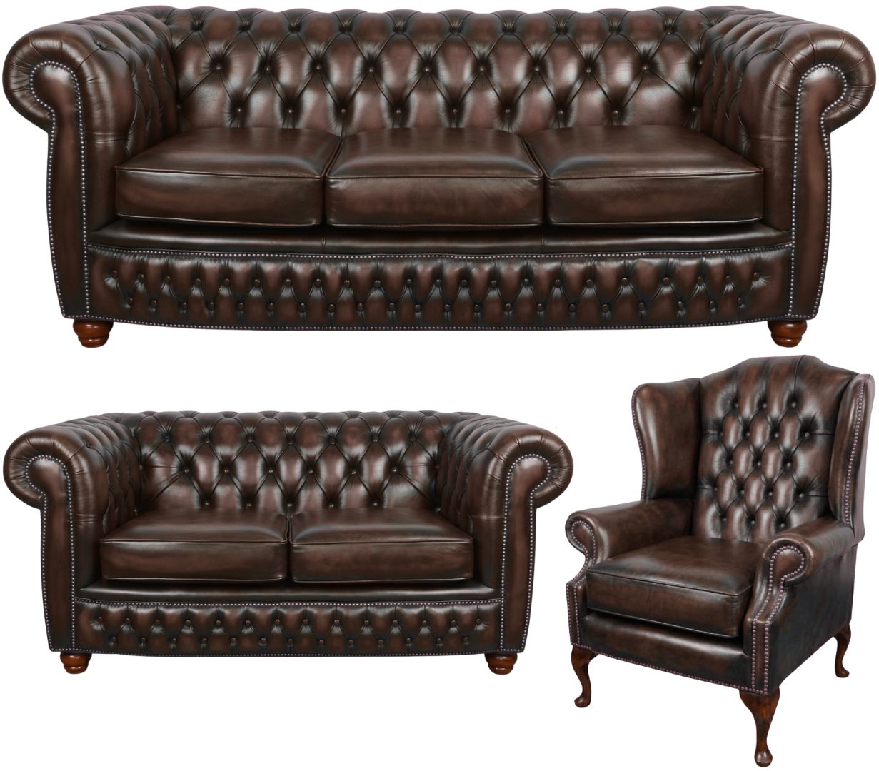 The Chamberlain Chesterfield 3 Piece Suite