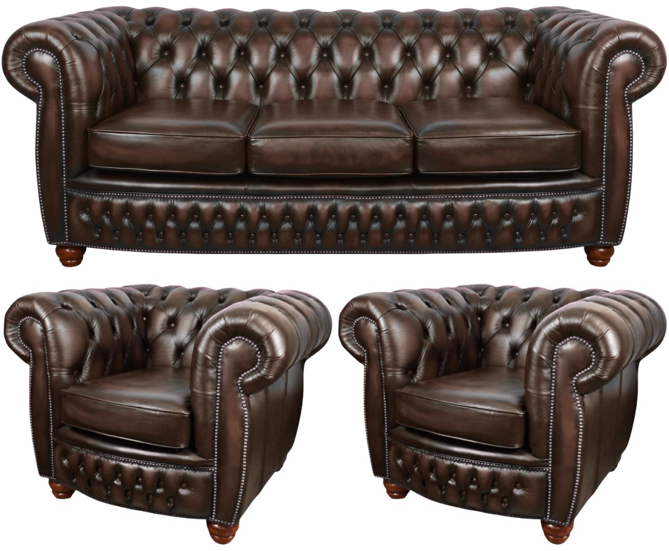 The Chamberlain Chesterfield 3 Piece Suite